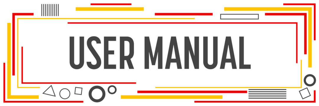 User Manual Lines Squares Shapes Horizontal Red Yellow 