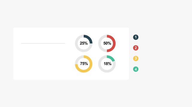 Animated infographic elements for business presentation. Business intelligence and financial performance analysis report
