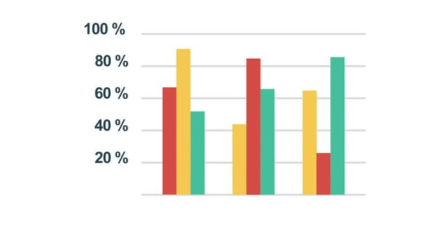 Animated infographic elements for business presentation. Business intelligence and financial performance analysis report
