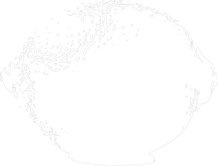 Fototapeta premium Simple line art illustration of a globe with abstract continents educational geography visual aid