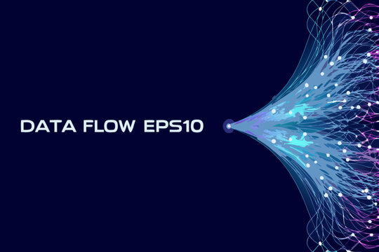 data flow visualization vector illustration graphic design