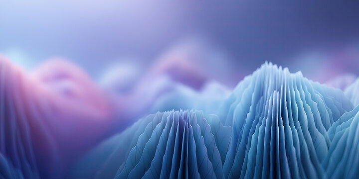 Fine ridges create an organic undulating wave pattern across a soft pastel gradient background resembling structured coral formations.
