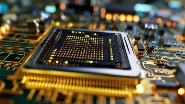 Understanding how circuits work in modern technology through close-up views of a computer chip from a recent tech exhibition in Silicon Valley