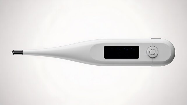 Digital thermometer isolated on white background for healthcare and temperature measurement