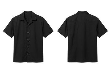 Naklejka premium Half sleeves button up shirt mock-up 