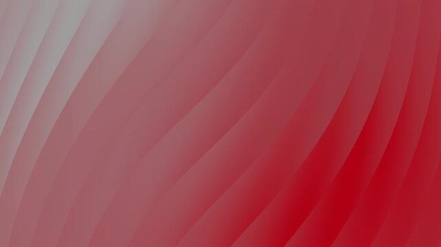 Minimalist grey red gradient background with clean 3d waving lines in seamless loop
