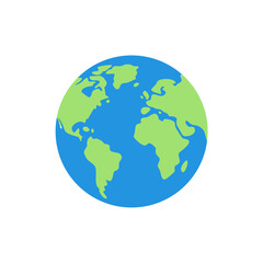 Fototapeta premium earth globe flat vector illustration planet world