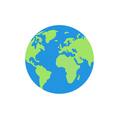 Obraz premium earth globe flat vector illustration planet world