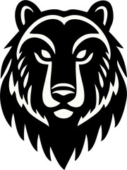 Obraz premium Wild Bear Head Silhouette Vec...