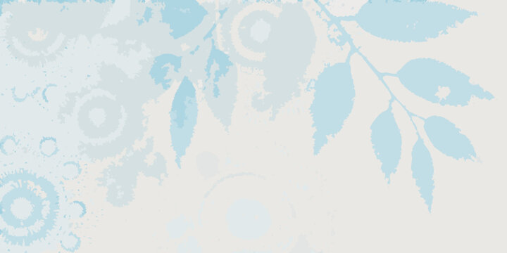 abstract floral pattern with blue tint light