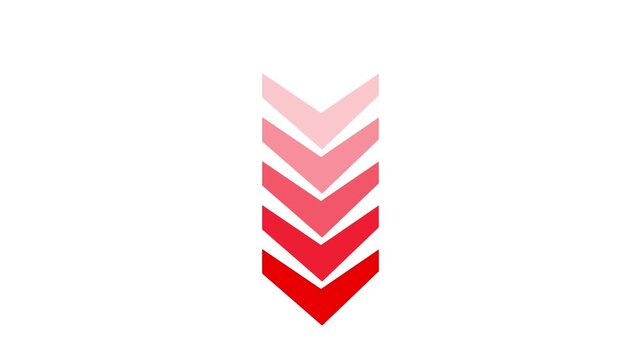 stacked arrows animation sequence arrow icons directional