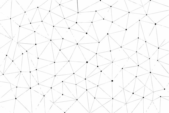 geometric plexus pattern on white background triangles