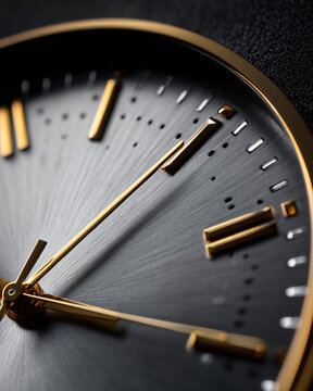 Elegant clock face, close-up