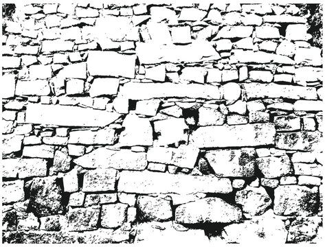 distressed stone wall texture background with rustic masonry pattern and grunge rock surface design