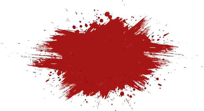 Mars red blot with dry brush edges
