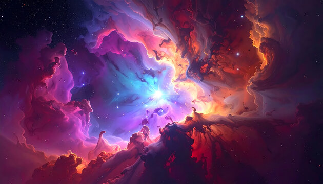 Vibrant Nebula Unveils Cosmic Beauty in Space