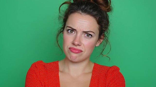 Female rolling her eyes in exasperation at a boring conversation