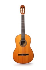 Obraz premium Classic guitar white background performance string.