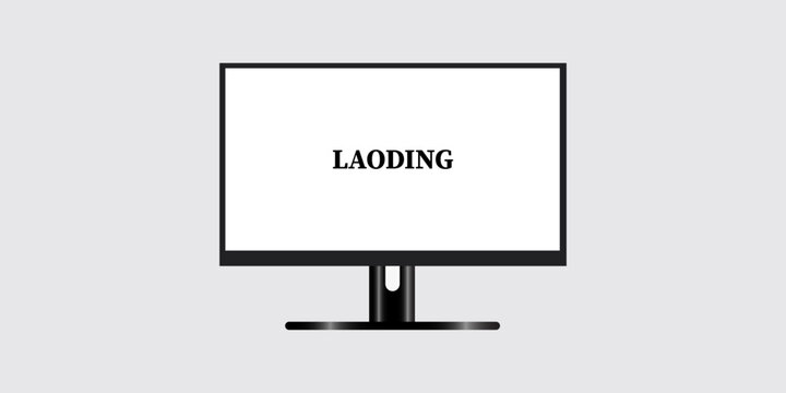 4K TV flat screen lcd or oled, plasma, realistic illustration, White blank monitor mockup. eps10