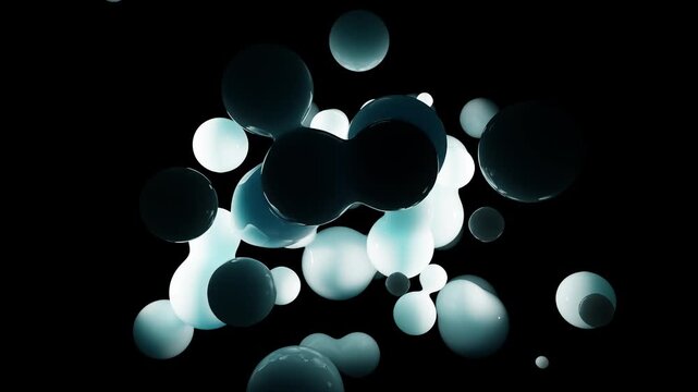 Fluid abstract shapes create a mesmerizing background with soft glowing effects, ideal for motion graphics, video overlays, or presentations, Perfectly suited for seamless looping animations