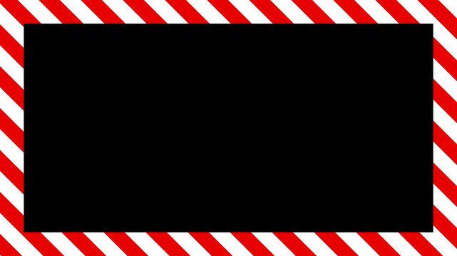 Industrial Danger Caution Tape Border Warning Striped Frame DangerRed Animation Alpha Mask Transparent