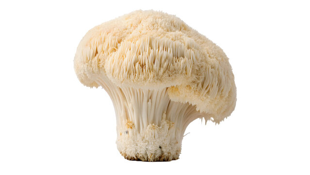 Single fresh organic white button mushroom agaricus bisporus close up isolated on transparent background cut out