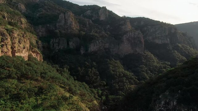Landscape Of Cañon de la Garita, Sierra Penjamo In Guanajuato, Mexico - Drone Shot