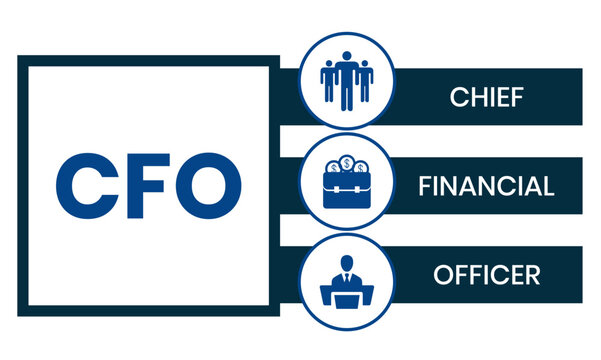 CFO - Chief Financial Officer acronym. business concept background. vector illustration concept with keywords and icons. lettering illustration with icons for web banner, flyer, landing page