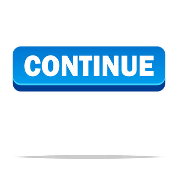 Rectangular continue button vector isolated illustration