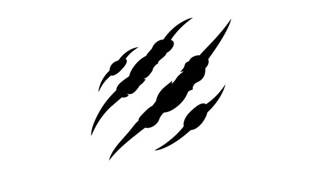 Black claw marks scratch symbol.