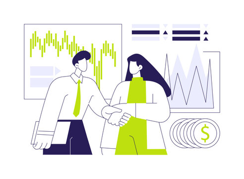 Business negotiations isolated cartoon vector illustrations.