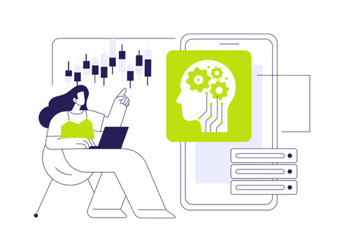 Trading bot isolated cartoon vector illustrations.