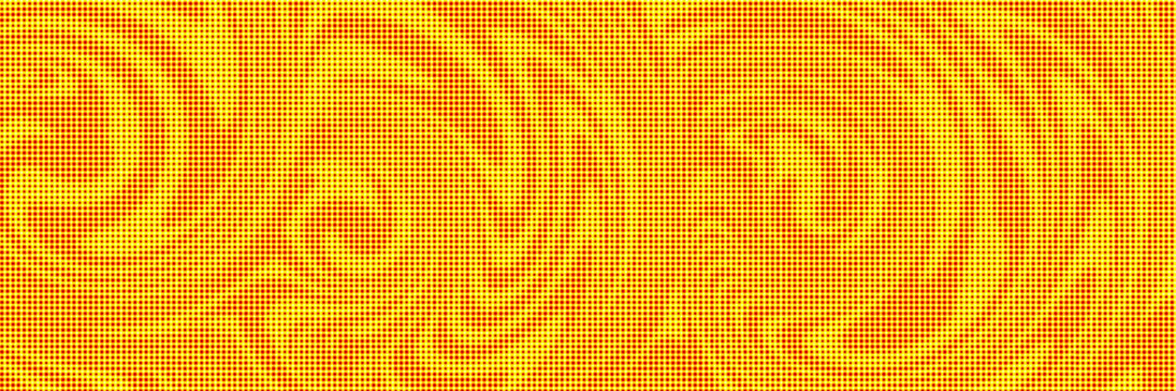 Orange-yellow halftone pattern. Retro comic gradient background. Square pixel dot cartoon texture. EPS10