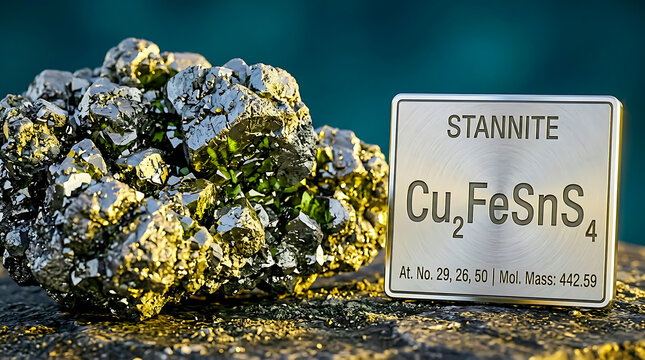Raw Stannite Tetragonal Crystal Aggregate Steel-Gray Metallic Ol