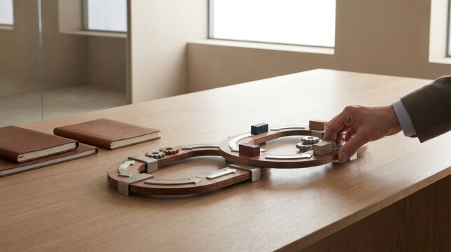 Individual's hand reaching into a to symbolize the connection between ideas and supply chain realignment concepts