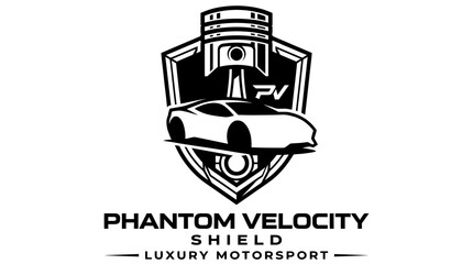 Naklejka premium Phantom Velocity Luxury Motorsport Logo.