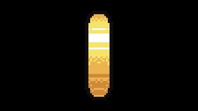 Animated pixel art gold yen yuan coin rotating in a seamless loop. Retro game currency icon ideal for mobile games, arcade games, RPGs, platformers, collectible systems, fund icons and UI asset packs