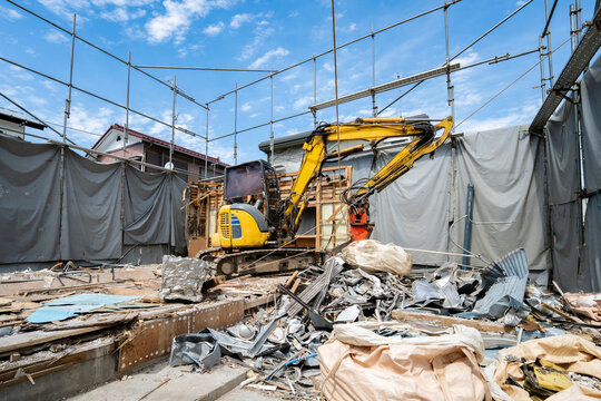 解体された住宅