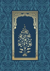 wedding card design, paisley floral pattern , India  © SIRIUS*