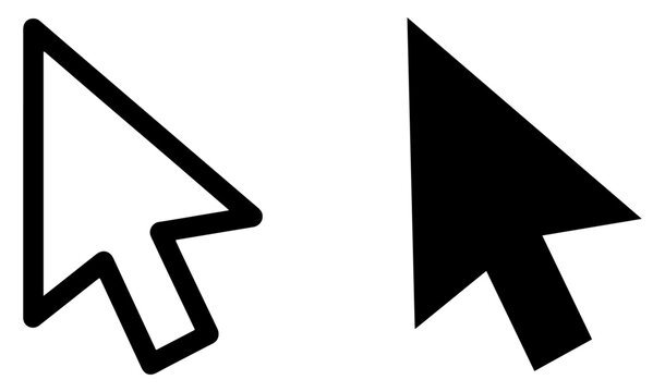mouse click pointer cursor icon set