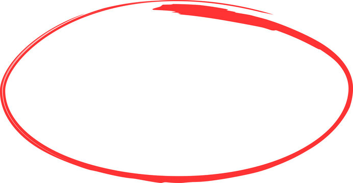 Hand Drawn Red Scribble Circle Highlight Marker