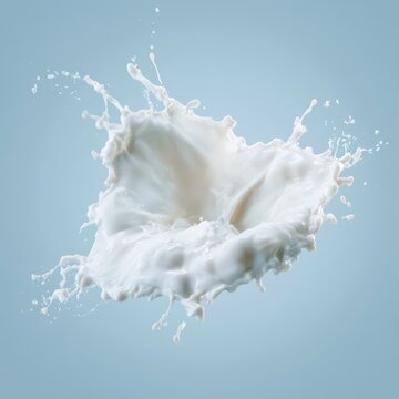 milk splash explosion, white liquid motion, advertising concept