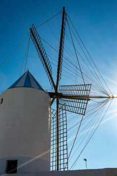 Molino de viento reformado, Muli de San Lliis isla de Memorca.