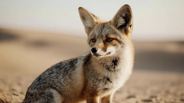 Close-up shot of a fennec fox