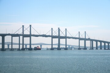 Fototapeta premium Amizade Bridge in Macau, China. It connects Macau and Taipa.