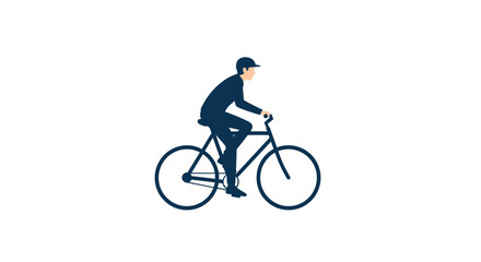 Fototapeta premium Man Riding a Bicycle Outdoors Freely.