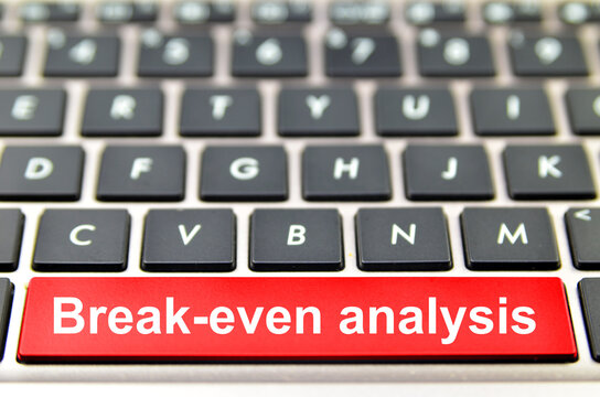Break-even analysis word on computer space bar