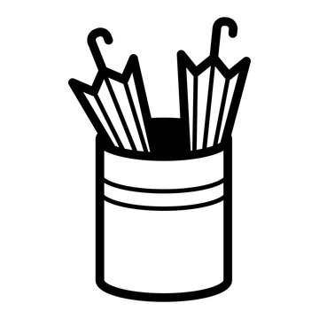 Umbrella Stand Vector Signage / Icon