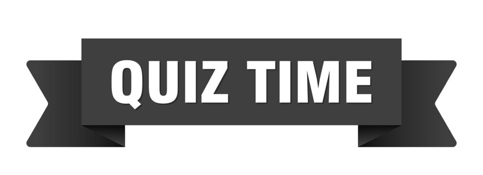 quiz time ribbon isolated on transparent background. quiz time ribbon