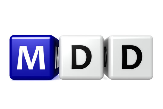 MDD Major Depressive Disorder. Medical Abbreviations concept